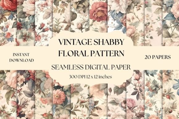 Download Vintage Shabby Chic Floral Pattern - Vintage shabby chic floral pattern Collection