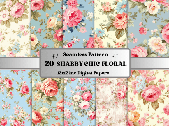 Download Shabby Chic Floral Seamless Pattern - Premium Resources