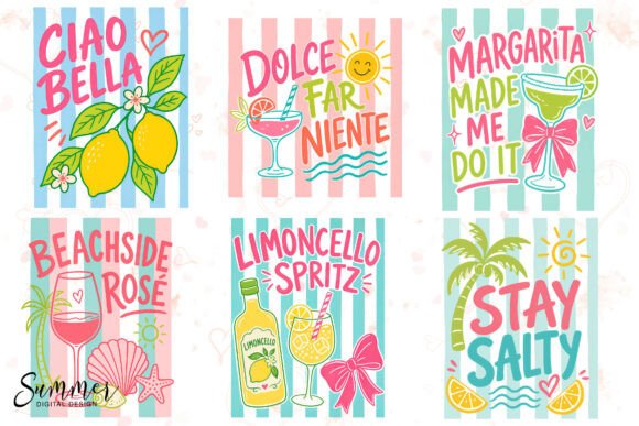 Download Italian Summer Beach Striped Sublimation - Italian summer Collection
