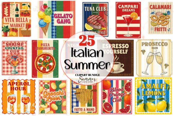 Download Italian Summer La Dolce Vita Retro Poste - Italian summer Collection