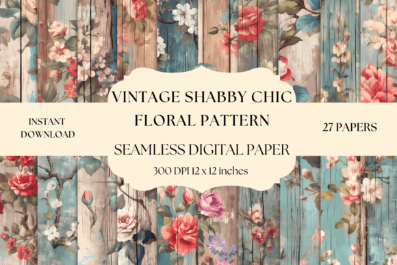 Download Vintage Shabby Chic Floral Pattern - Vintage shabby chic floral pattern Collection