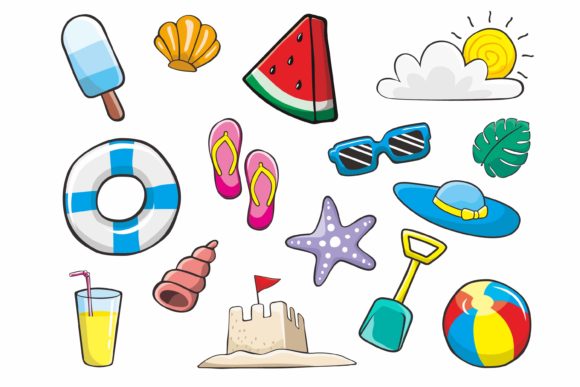 Download Illustration of Summer Elements - Summer elements Collection