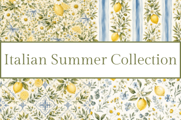 Download Italian Summer Lemon Floral Bundle - Italian summer Collection